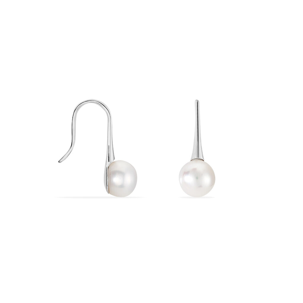 Anormale irrégulier Incrustation Cristal 12X26mm blanc naturel perle boucle d'oreille argent crochet 